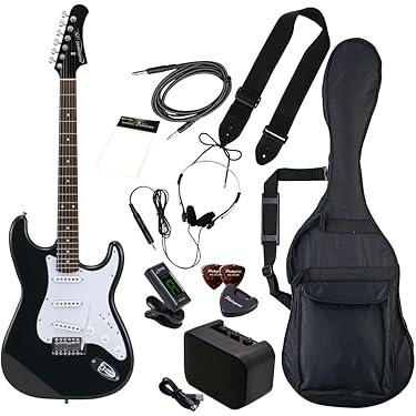 ☆エレキギタースタートセット☆アンプ　シールド　ピック　チューナー　ケース付！ ☆エレキギタースタートセット☆アンプ シールド ピック